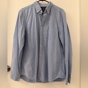 Men’s American Eagle Light Blue Button-Up Shirt- Slim Fit